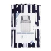 Parure de lit 1 personne 140x200 réversible polyester imprimé noir et blanc