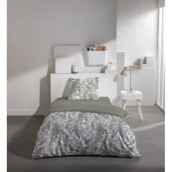 Parure de lit 140x200cm 1 personne micro lavée motif imprimé 3 pièces (3 modèles) < Gifi Clearance