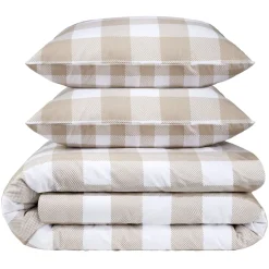 Parure de lit 240x260cm 2 personnes coton à motifs 3 pièces (4 modèles) < Gifi Hot