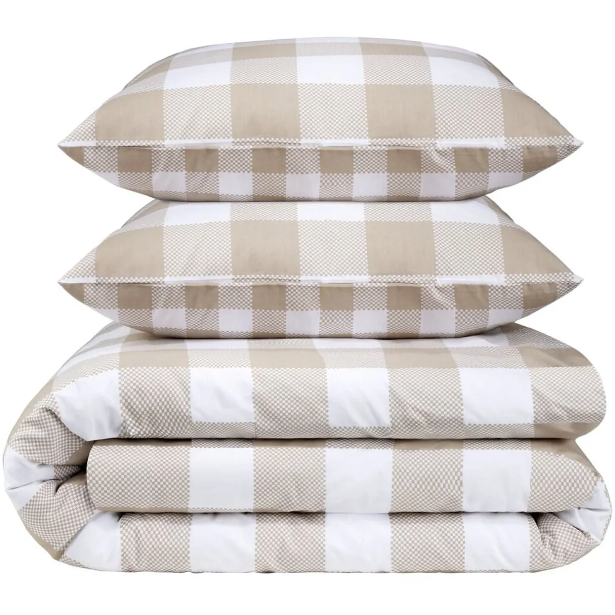 Parure de lit 240x260cm 2 personnes coton à motifs 3 pièces (4 modèles) < Gifi Hot