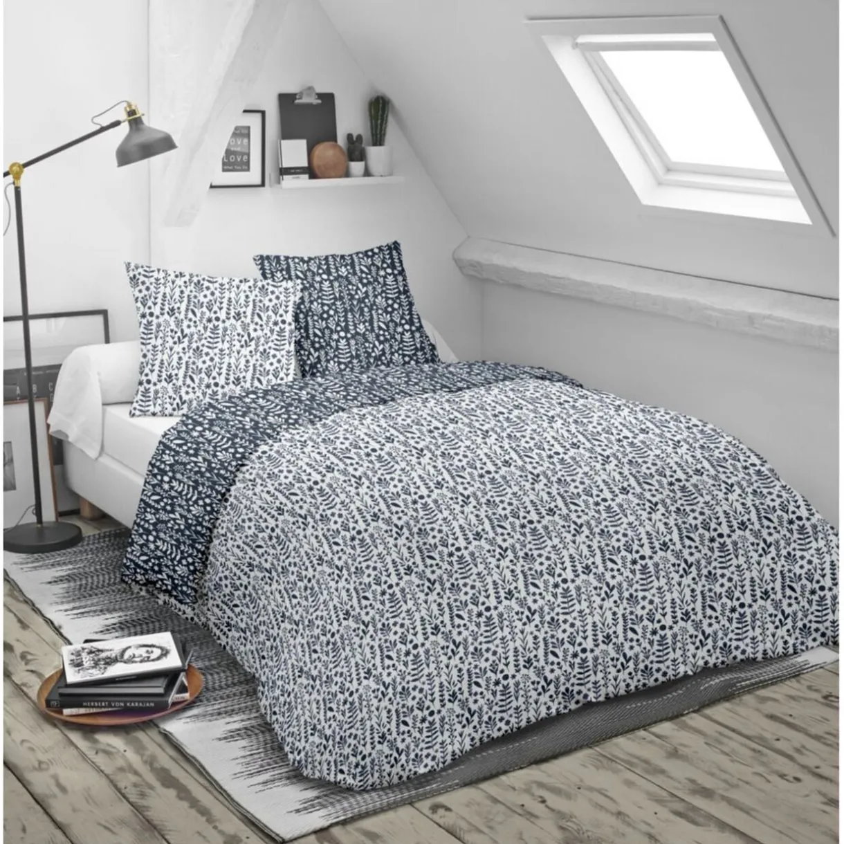 Parure de lit 240x260cm 2 personnes coton à motifs 3 pièces (4 modèles) < Gifi Hot