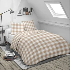 Parure de lit 240x260cm 2 personnes coton à motifs 3 pièces (4 modèles) < Gifi Hot