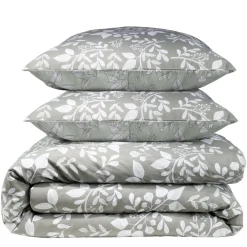 Parure de lit 220x240cm 2 personnes coton à motifs 3 pièces (6 modèles)