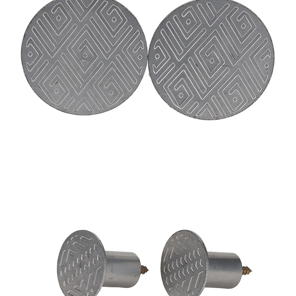 Patère 4 crochets à fixer ronds métal argenté < Gifi Hot