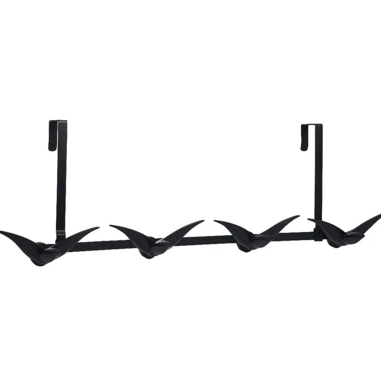 Patère de porte 4 crochets forme bonhomme suspendu métal noir < Gifi Sale