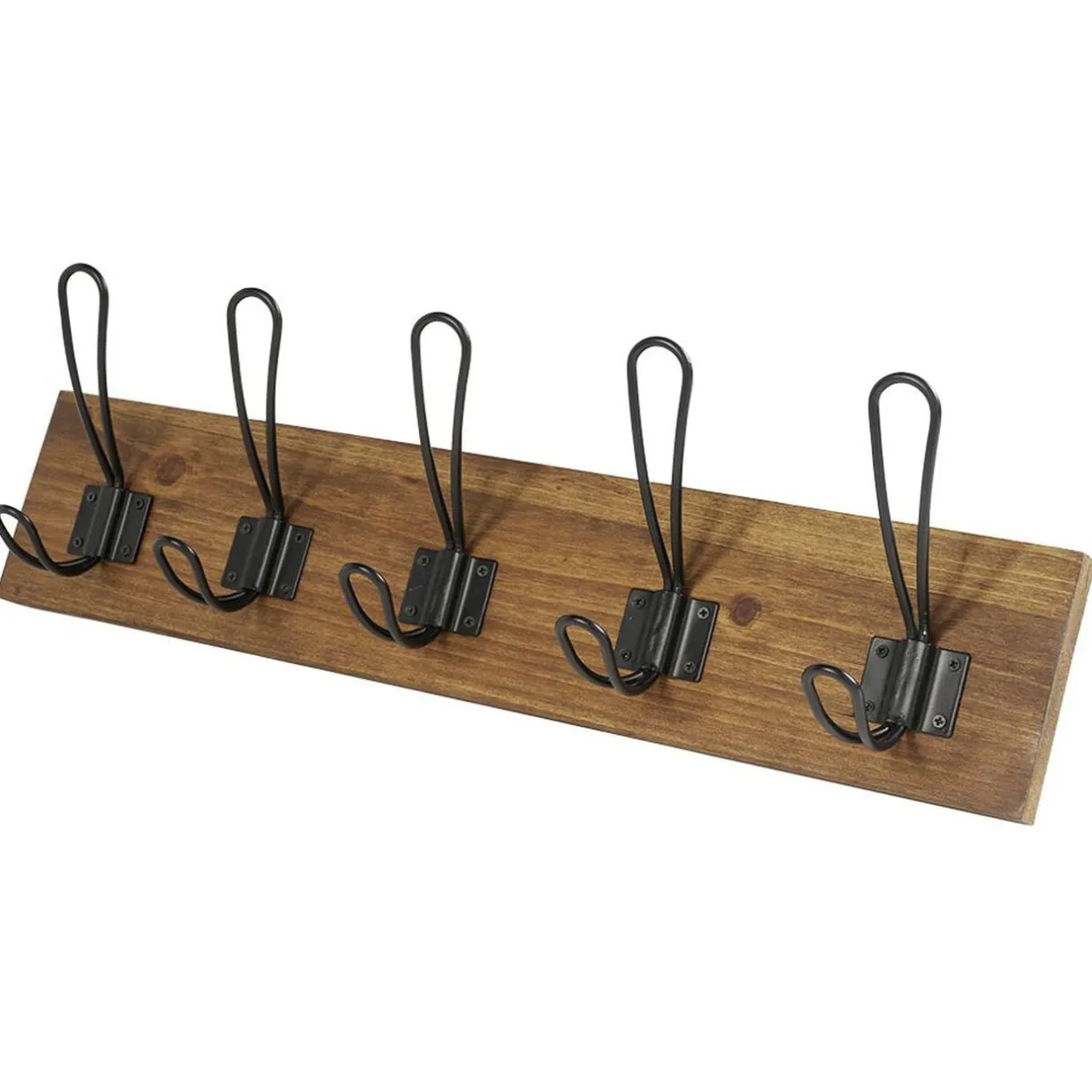 Patère en bambou 5 crochets métal noir L48cm < Gifi Outlet