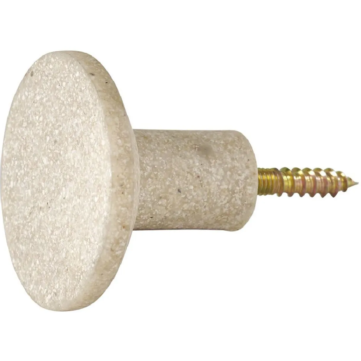 Patère murale ronde beige polyrésine Ø5cm < Gifi New