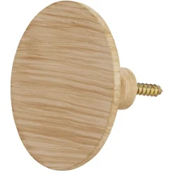 Patère murale ronde imitation bois polyrésine Ø8cm < Gifi Best