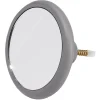 Patère murale ronde miroir avec contour gris Ø10cm < Gifi New