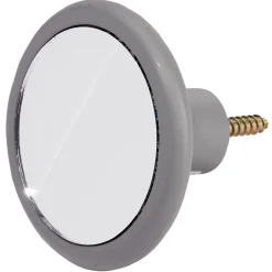 Patère murale ronde miroir contour gris Ø8cm < Gifi Discount