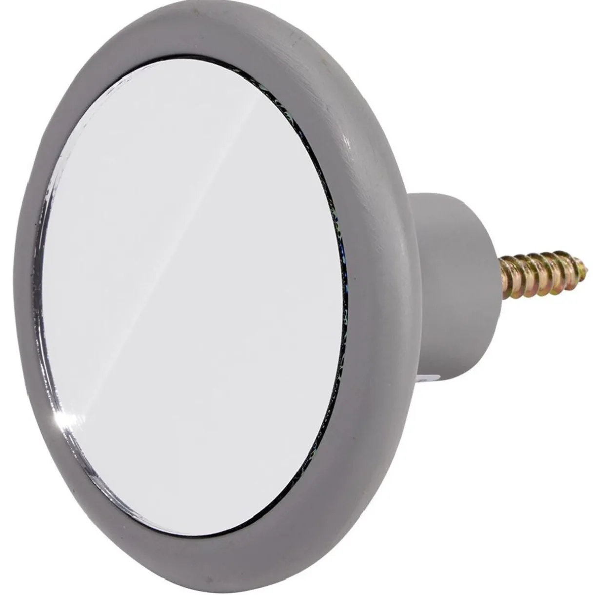 Patère murale ronde miroir contour gris Ø8cm < Gifi Discount