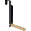 Patère rétractable métal et bois noir ou blanc L20xH20,5cm < Gifi Outlet