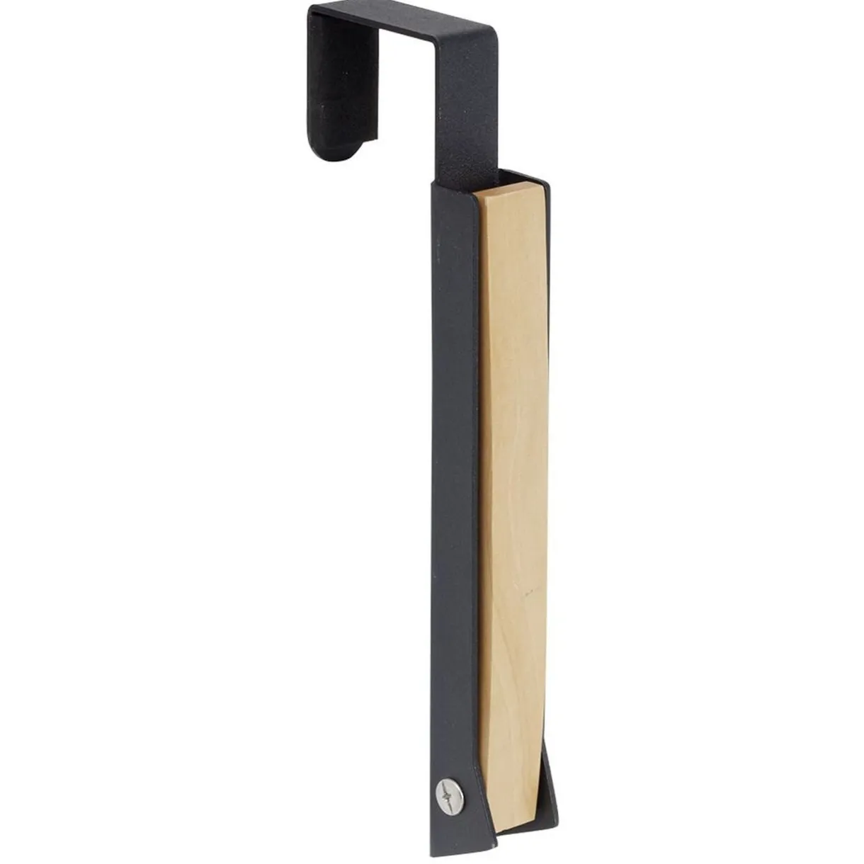 Patère rétractable métal et bois noir ou blanc L20xH20,5cm < Gifi Outlet