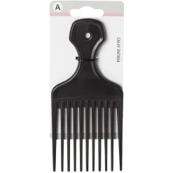 Peigne Afro plastique noir mat L16,5 cm < Gifi Online