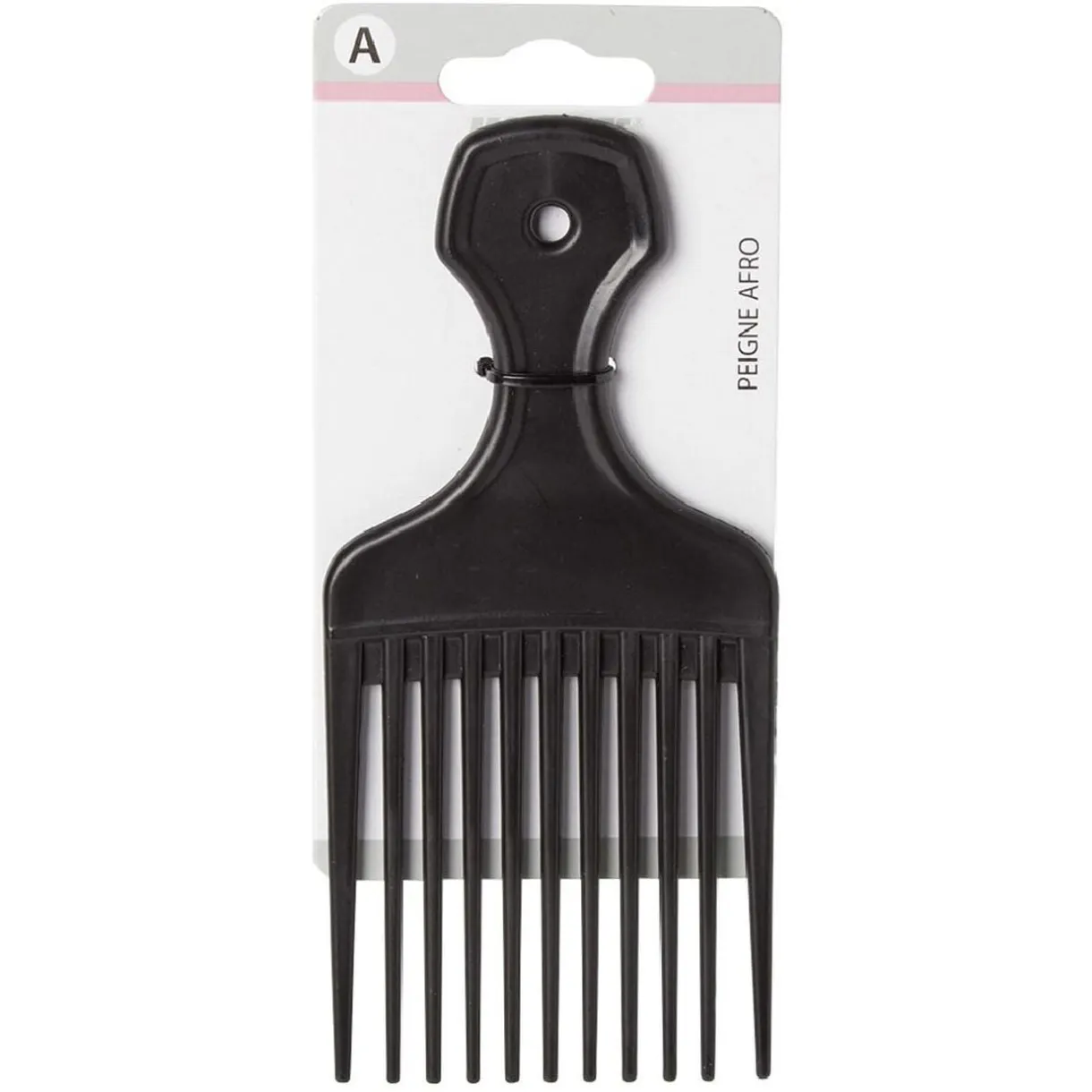 Peigne Afro plastique noir mat L16,5 cm < Gifi Online