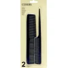 Peigne à cheveux x2 noir L21cm