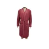 Peignoir robe de chambre mixte coton rouge TU