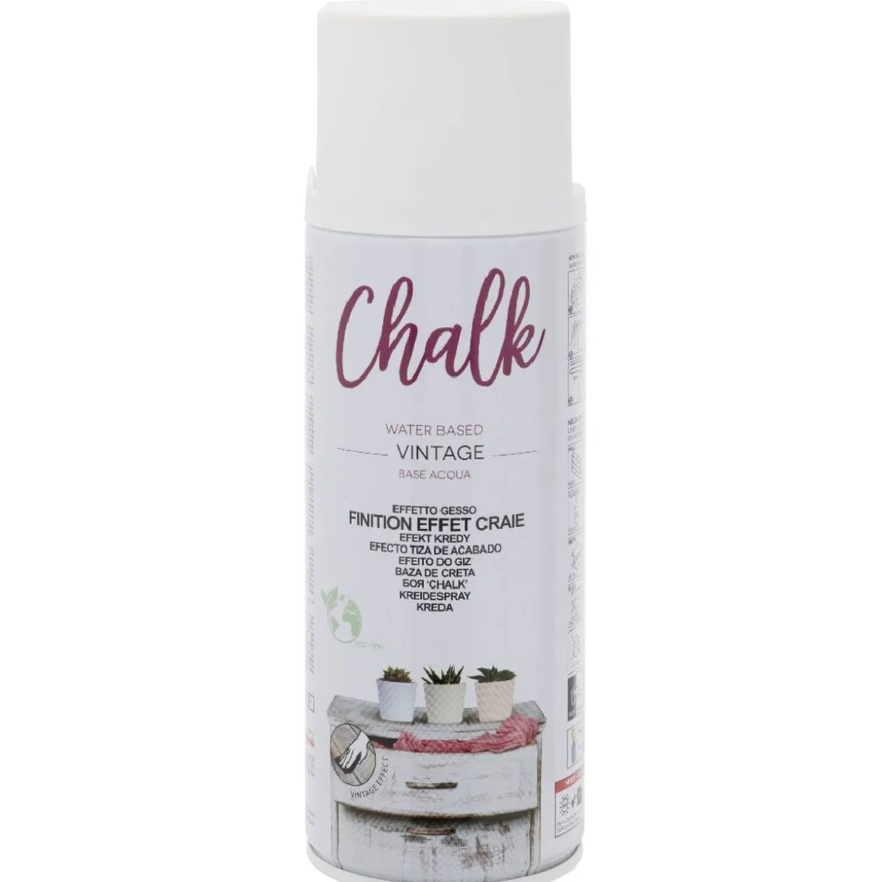 Peinture aérosol Chalk effet craie 400 ml Blanc cassé