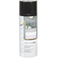 Peinture aérosol noir brillant int/ext 400ml