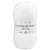 Pelote de fil à tricoter acrylique anti bouloche blanc
