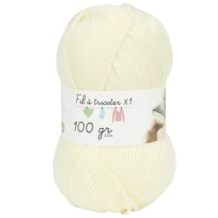 Pelote de fil à tricoter écru < Gifi Discount