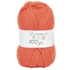 Pelote de fil à tricoter orange