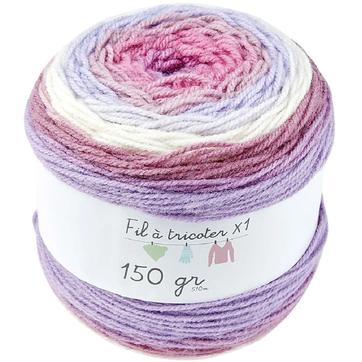 Pelote de laine acrylique ton rose 150g < Gifi Best