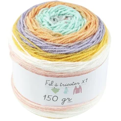 Pelote de laine acrylique ton jaune 150g < Gifi Sale