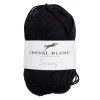 Pelote fil à tricoter 100% coton noir 50g < Gifi New