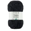 Pelote fil à tricoter 200m effet velours polyester noir 100g