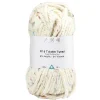 Pelote fil à tricoter tweed épaisse acrylique et viscose blanc 200g
