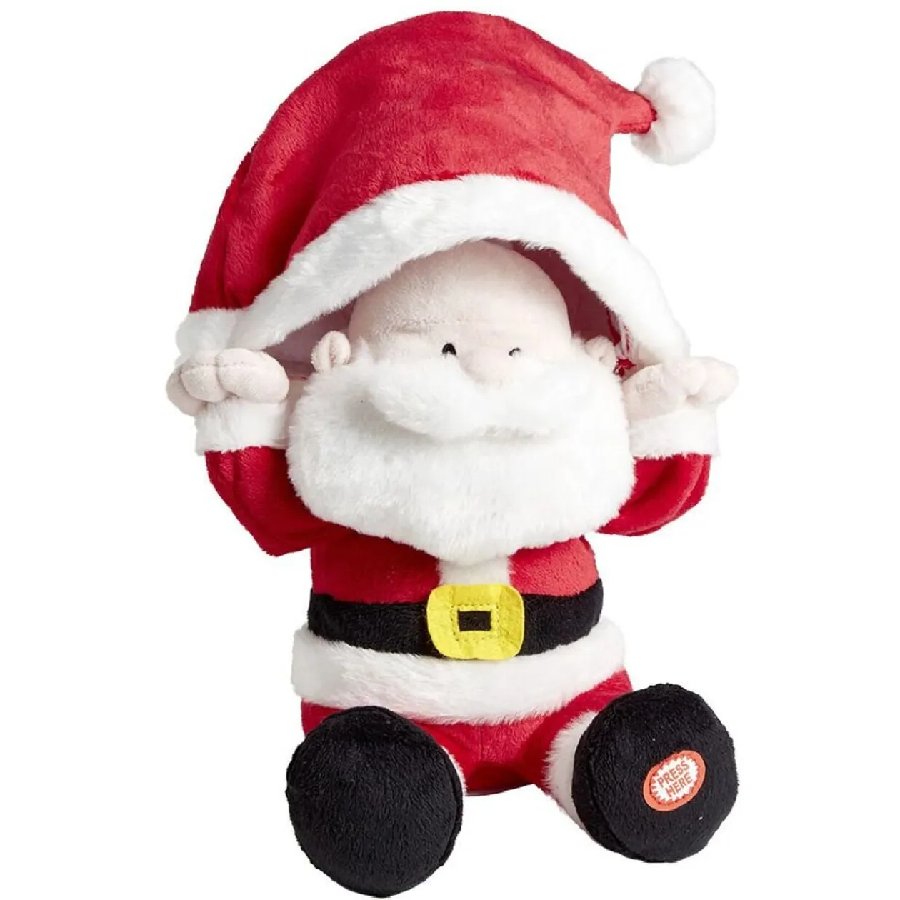 Peluche animée et musicale Père-Noël ou pingouin H34cm