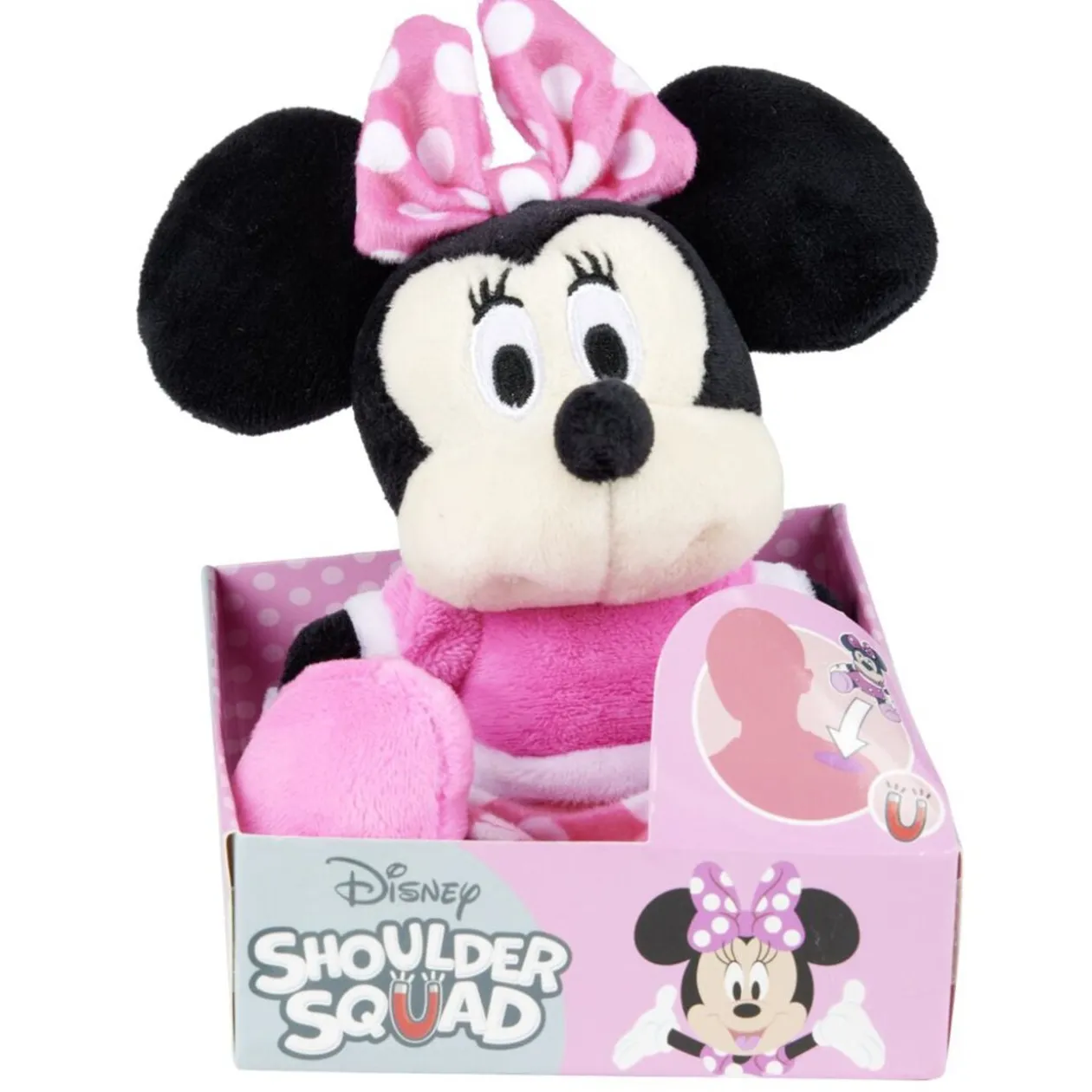 Peluche Disney aimantée pour épaule 11x9xH12cm (4 modèles)