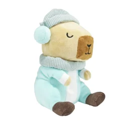 Peluche doudou enfant capybara tenue hiver polyester 11x14xH20cm (2 modèles) < Gifi Outlet