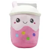Peluche kawaii bubble tea rose H29cm