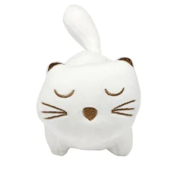 Peluche kawaii chat blanc et doré L13cm < Gifi Outlet
