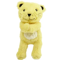 Peluche lionceau polyester 28x12x6cm jaune