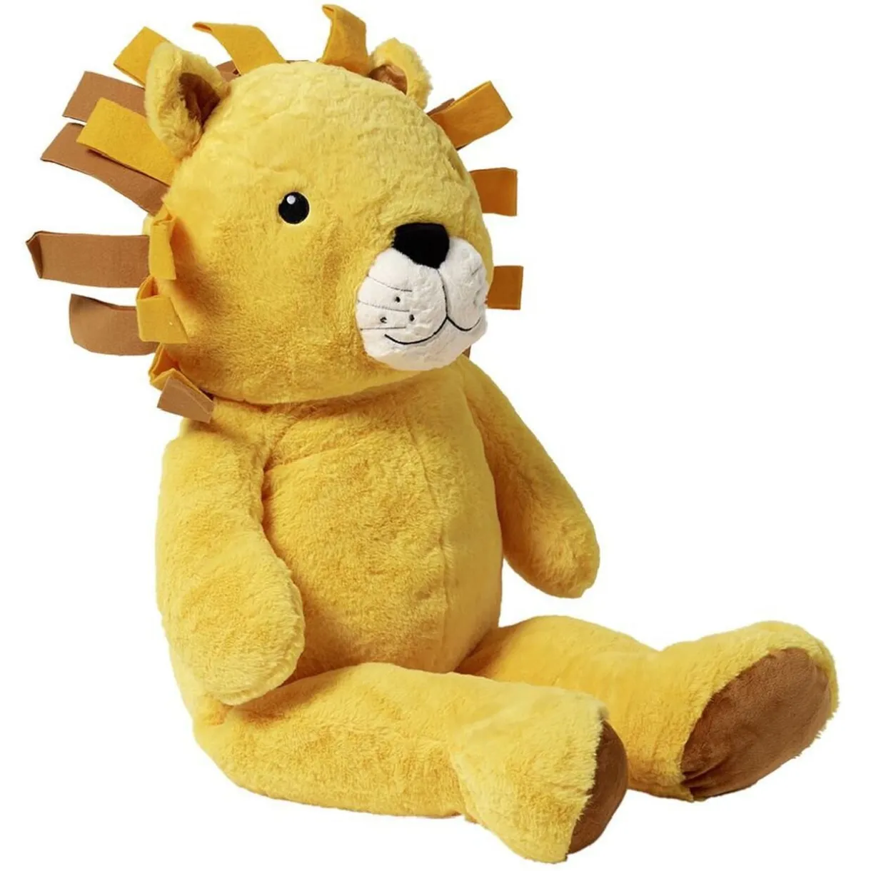 Peluche lion polyester 100x40x30cm jaune < Gifi Outlet