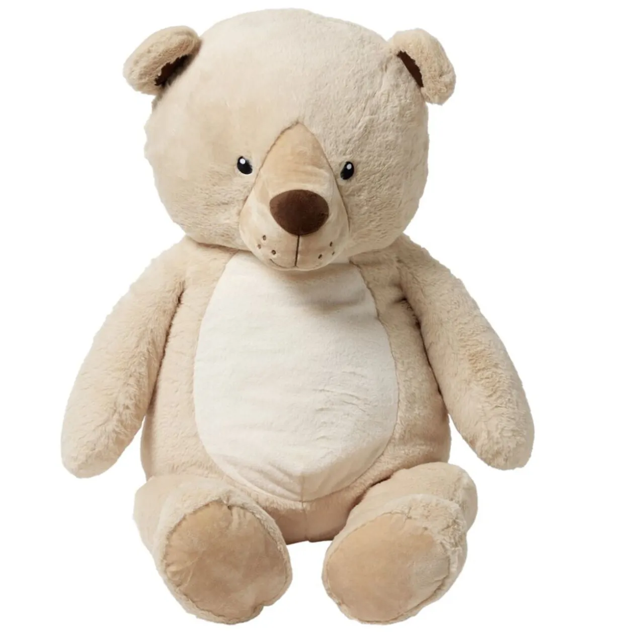 Peluche ours polyester 110x50x40cm beige