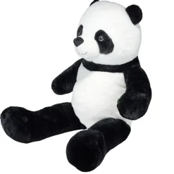 Peluche panda géant XXL polyester noir et blanc 40x30xH100cm < Gifi Online