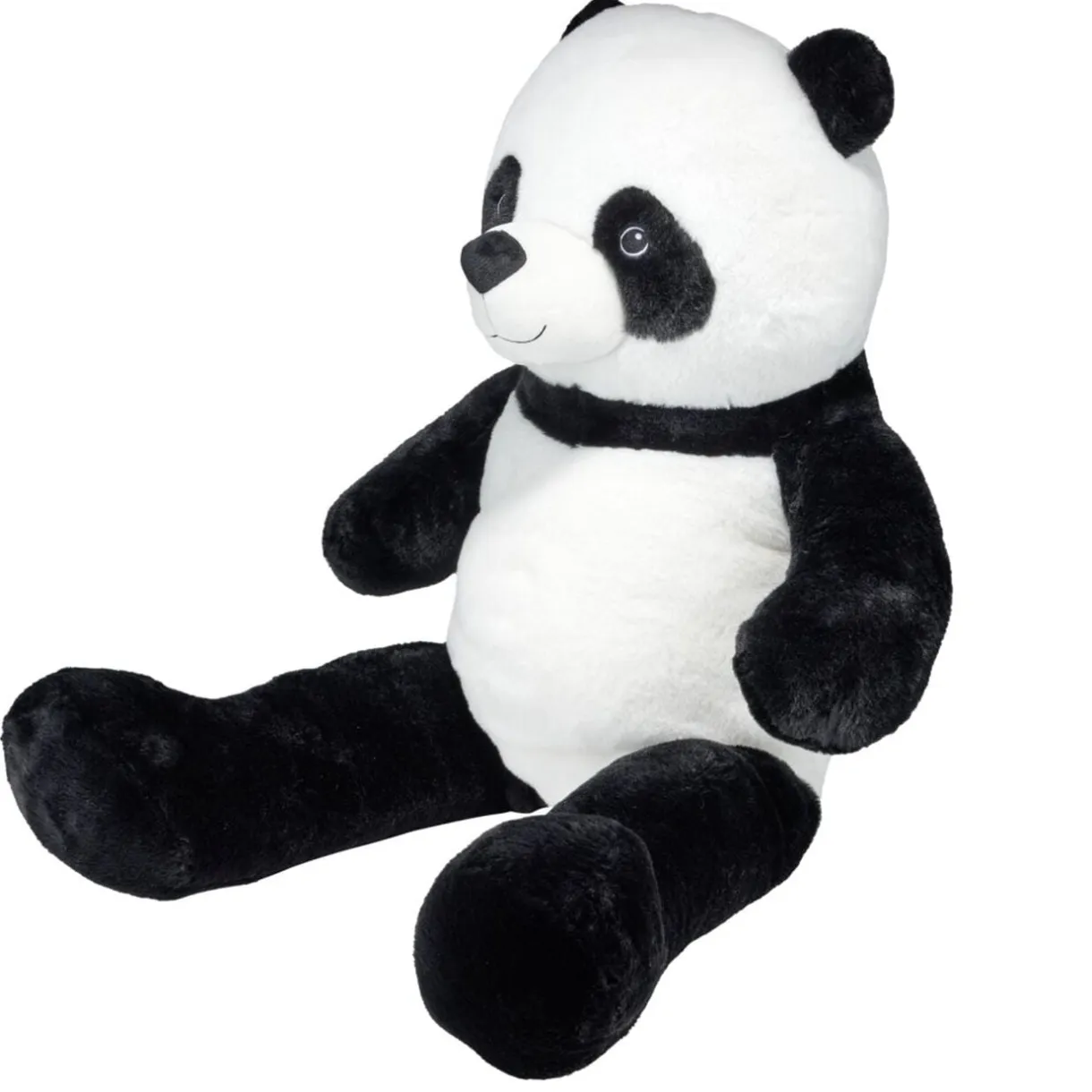Peluche panda géant XXL polyester noir et blanc 40x30xH100cm < Gifi Online