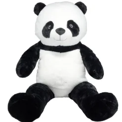 Peluche panda géant XXL polyester noir et blanc 40x30xH100cm < Gifi Online