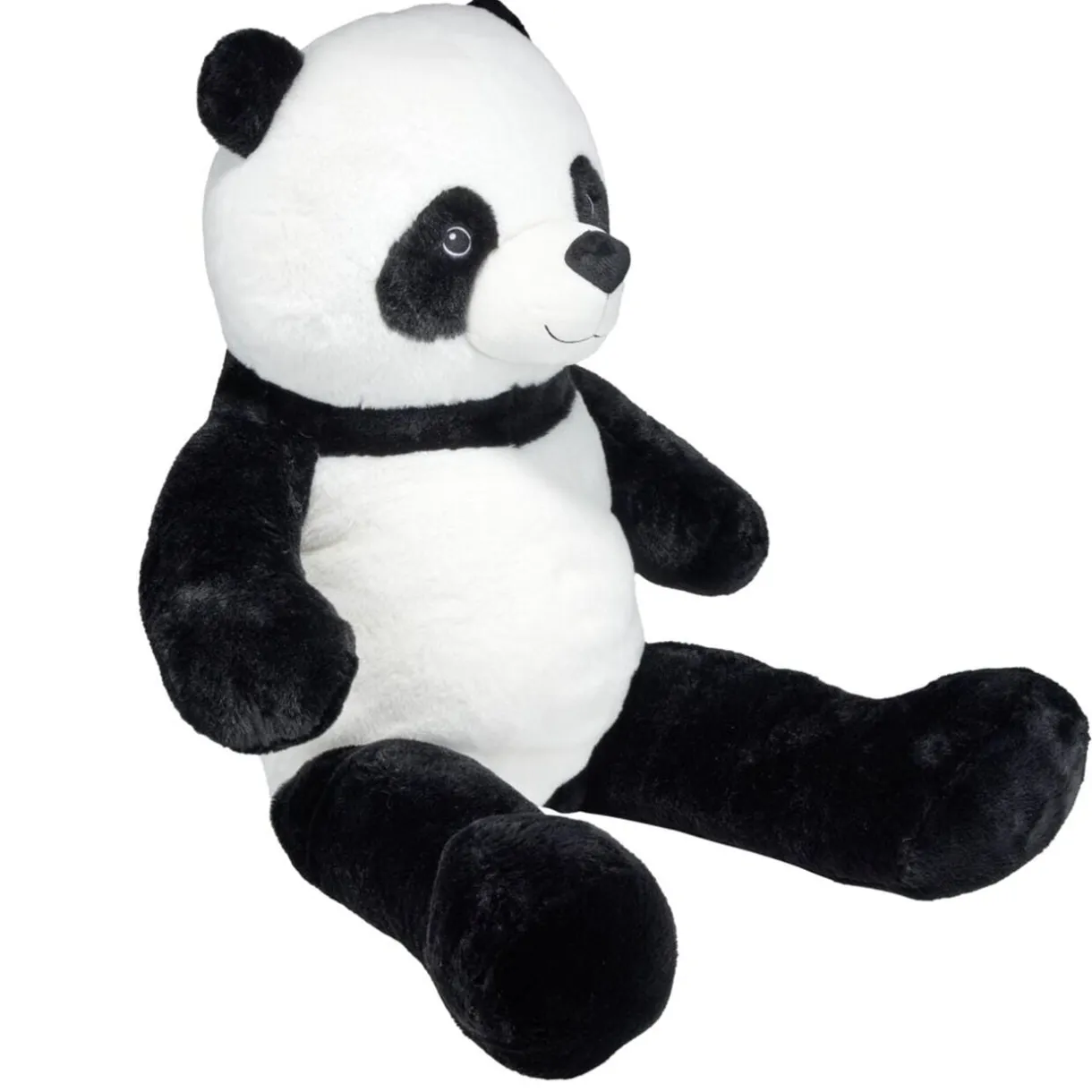Peluche panda géant XXL polyester noir et blanc 40x30xH100cm < Gifi Online