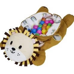 Peluche piscine à balles Lion L.100x59xH.32 cm + 20 boules multicolore < Gifi Best