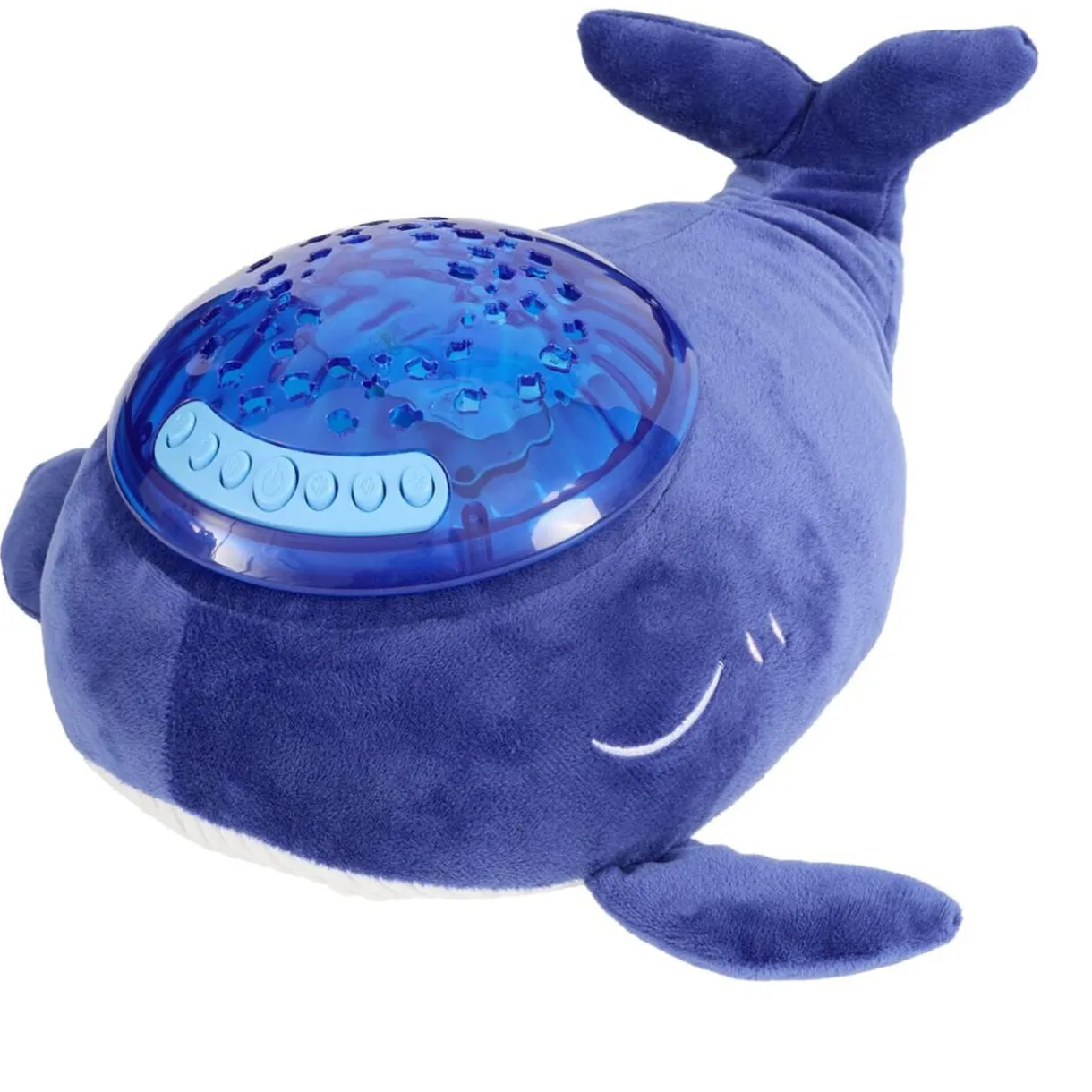 Peluche projecteur veilleuse lumineuse baleine polyester bleu 26,5x25,5xH16cm < Gifi Clearance