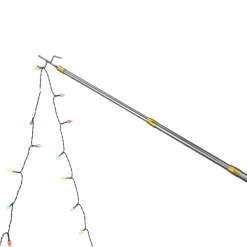 Perche télescopique avec crochet pour guirlande acier gris L210cm < Gifi Clearance