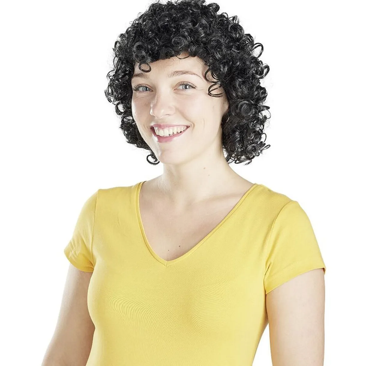 Perruque homme cheveux noirs bouclés < Gifi Hot