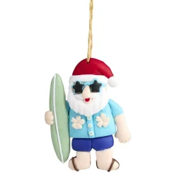 Personnage de Noël fun en argile à suspendre H10cm (3 modèles) < Gifi