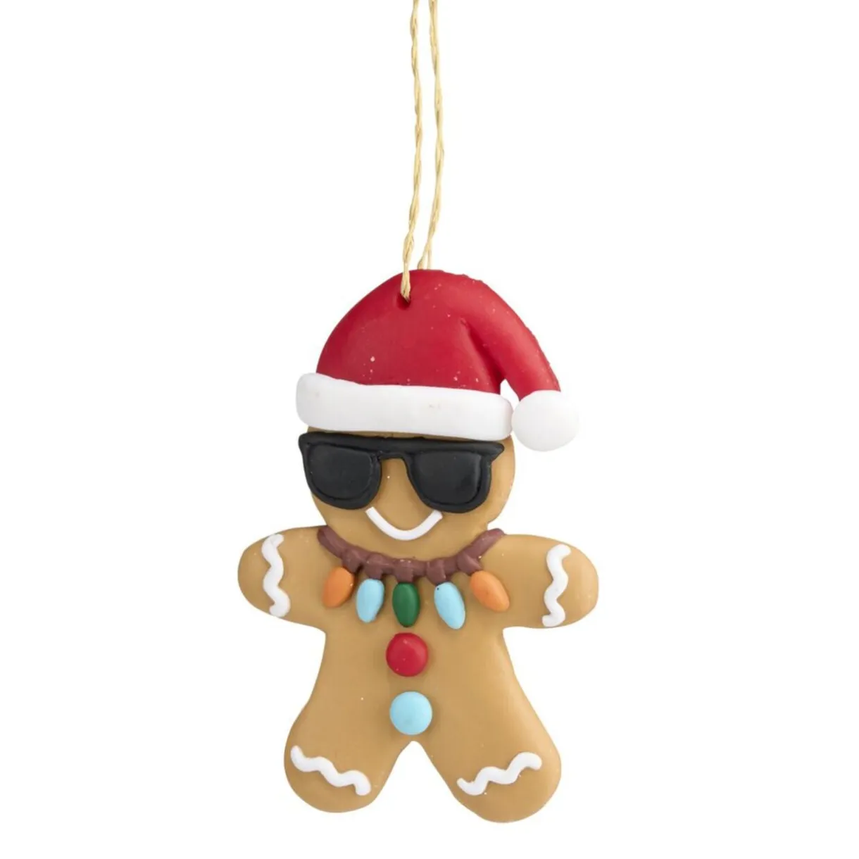 Personnage de Noël fun en argile à suspendre H10cm (3 modèles) < Gifi