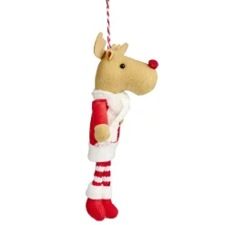 Personnage de Noël à suspendre feutrine rouge et blanc (3 modèles)